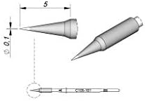 JBC Tools C105-101 Soldering Tip - C105 Series Cartridge - Conical - 0.1 mm