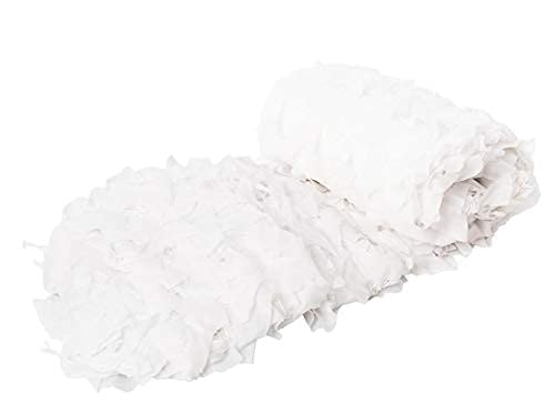 HYOUT Red de camuflaje para interiores o exteriores, protección visual para decoración, camuflaje para salón, habitación de los niños, ocio, decoración, camping, caza, bar, Blanco, 2X3M