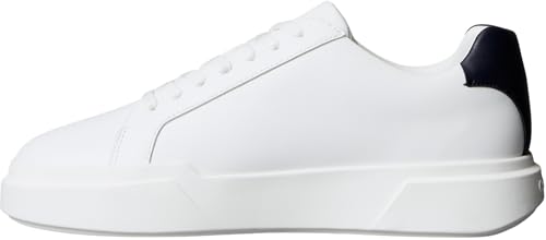 Calvin Klein LTH Ym0ym01344 Chaussures Basses à Lacets pour Homme, Blanc Brillant Bleu Marine, 42 1/3 EU