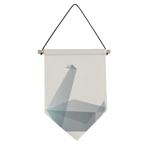 Origa Goose Geometric Shape Canvas Flag Hanging Wall Art Decor Banner