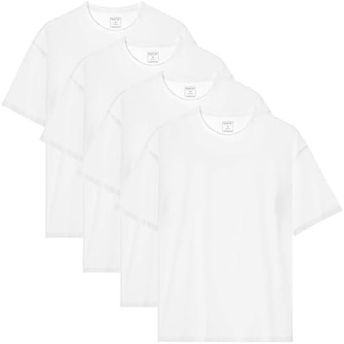 Smart Sir T-Shirt Herren 4 Pack 100% Baumwolle, Kurzarm Einfarbig | Atmungsaktiv, Weich, Alltag & Freizeit, Formstabil, Nahtlose Etikette, Bequem Sitzend, Vielseitig Kombinierbar,