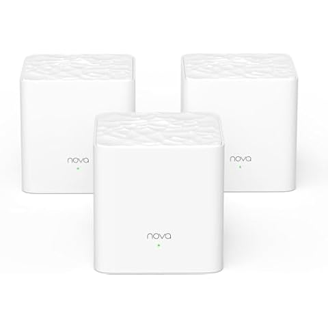 Tenda Nova Mesh WiFi System - Covers 3500 sq.ft - AC1200 Dual-Band Mesh Network for Home Internet - Parental Control - 3-Pack Cover