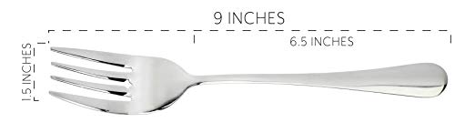 Cornucopia Serving Fork (2 Pack) Set Of Two (2)- Elegant Top Of The Line Serving Forks, Serving Utensil, Buffet & Banquet Style Serving Forks, 9' Durable Stainless Steel With Mirrored Finish #TOP2