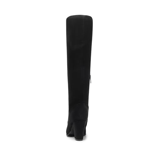DREAM PAIRS Women's Chunky Heel Knee High Boots,Size 6,Black,MIDLEG