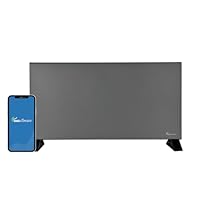 Ausclimate 2400W Smart Convection Heater, Home Heater Suitable For Medium to Large Rooms Up To 35m2, Compatible with Alexa and Google Home, Graphite Black