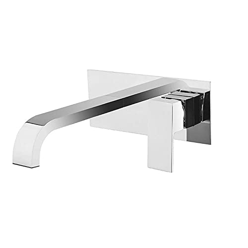 Mélangeur de lavabo mural en chrome pour une routine du matin fluide