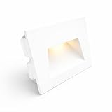 Faretto segnapassi da esterno lampada muro IP65 LED 5W 300 Lumen ad incasso per scatola ca...