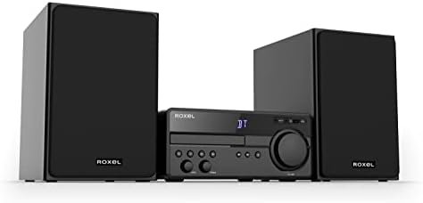ROXEL RCD 750 Complete Hi-Fi System CD Player with DAB/DAB+, 100W RMS Sound with Elegant Design / MP3 /USB PLAYBACK, 3 Metres Speaker Cable, Bluetooth, FM & Digital Radio & Remote Control