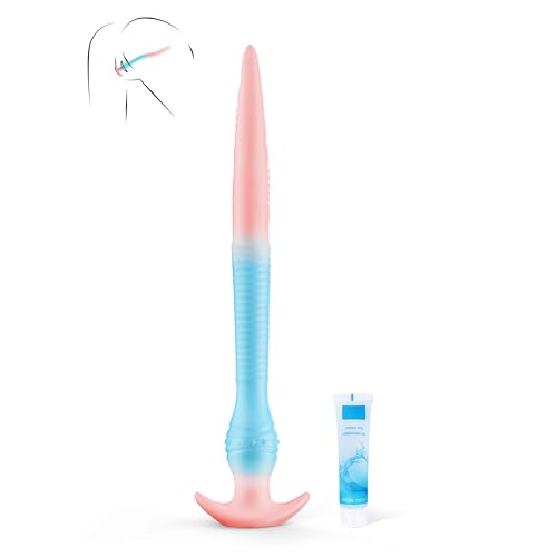 Anal Toys Anal Dildo Long Dildo,11.4 inch Fantasy Dildos for Prostate Massager & Anal Training,Luminous Monster Dildos with Knot, Silicone Thin Dildo Adult Sex Toys & Games for Women Men Beginner