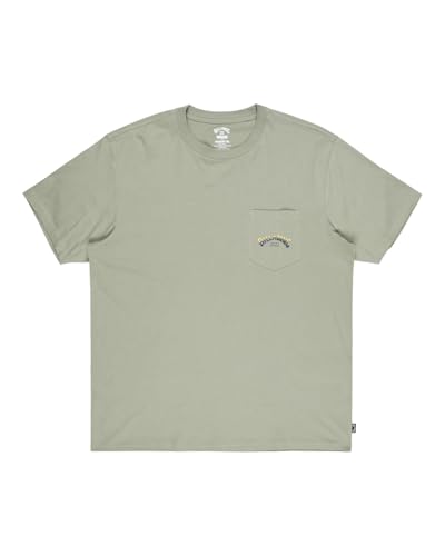 Billabong Męska koszulka z krótkim rękawem Stacked Arch PKT zielona S