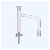 Destillationsadapter Glas/PTFE Kolbenventil Glas Wasserabscheider Abscheider(19X19 (Glass))