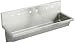 Elkay EWMA72206 Three Station Wash Sink with Six 1-1/2" Faucet Holes, Sink Only, 72" W x 20" H