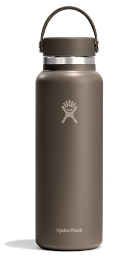 Image of Hydro Flask Water Bottle - Insulated Stainless Steel - Wide Mouth Flex Lid, Non Spill, Leakproof and Refillable in 40 Oz Sandpiper