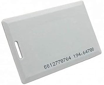 WeKonnect; Pack of 10 RFID Thick Cards, 125kHz Access Card Proximity RFID Smart Card 1.8mm Thick with Slot Hole for Access Control System & Time Attendance