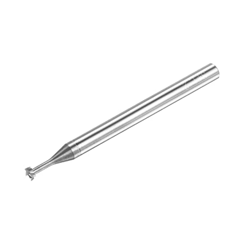 Image of HARFINGTON T Slot End Mill Milling Cutter 3mm Cutting 1.2mm Depth 4mm Shank Solid Carbide 4 Flutes for Aluminum Copper Zinc Alloy