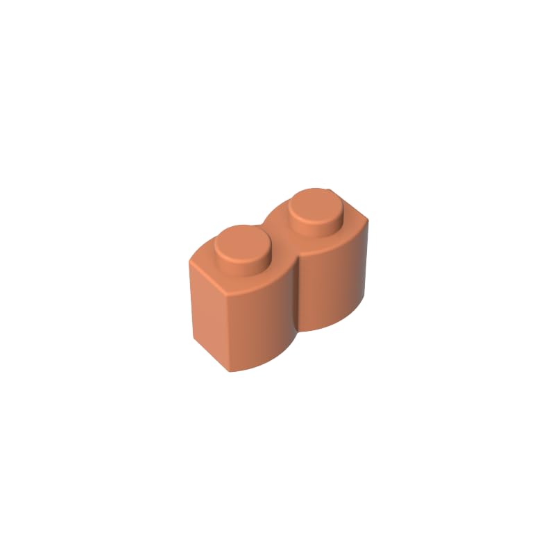 Gobricks 30136 Basic Bricks Brick Special 1x2 Palisade [aka Log] 50 Pieces GDS-749 Compatible with Lego Building Blocks Color:Nougat — image 1