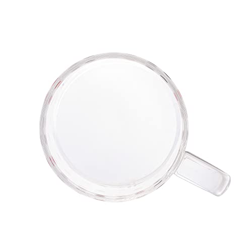 LYOR Love Caneca de Vidro Borossilicato Resistente a Calor, Transparente, 125 ml