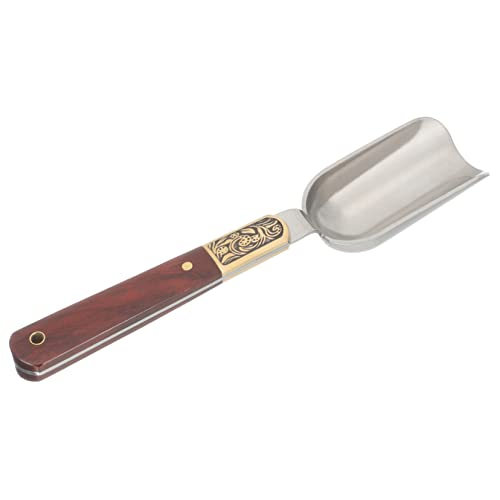 ABOOFAN Vintage Tea Spoon Elegant Leaf Scooper Wood Handle for Tea and Beans Lightweight and Easy to Clean