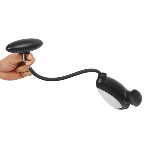 Robinet de salle de bain à 4 modes noir avec douchette extensible et éclairage LED