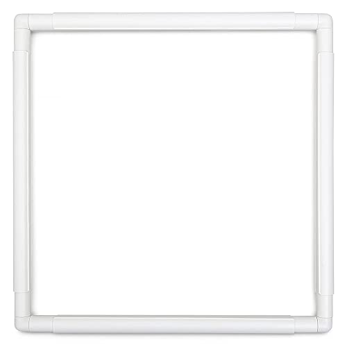 Square Embroidery Hoop 17 inch Cross Stitch Frame Large Embroidery Hoop Plastic Embroidery Frame Clip Quilting Frames for Hand Quilting Cross Stitching  Needlepoint Silk-Painting Sewing