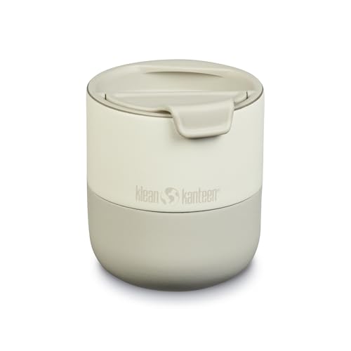 Klean Kanteen Rise Lowball Tumbler - Dishwasher-Safe Stainless Steel Tumbler for Hot & Cold Beverages - Features Splash-Proof Flip Lid - 10 oz, Tofu
