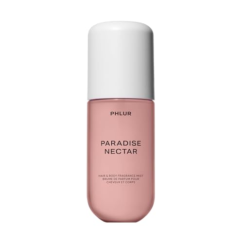 Image of PHLUR Paradise Nectar Body Mist, 3 Fl Oz - Hair and Body Perfume, Tropical Floral Body Spray Fresh Fragrance with Black Currant, Mandarin, Lotus Flower & Amber Woods
