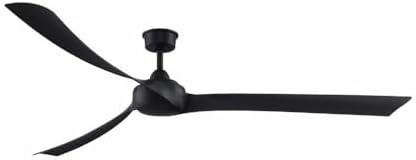 Fanimation Wrap Custom - 3 Blade Ceiling Fan-15.96 Inches Tall and 84 Inches Wide-Black Finish-Black Blade Color