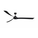 Fanimation Wrap Custom - 3 Blade Ceiling Fan-15.96 Inches Tall and 84 Inches Wide-Black Finish-Black Blade Color