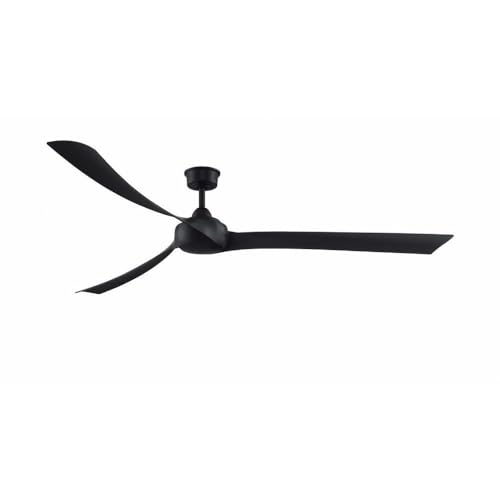 Fanimation Wrap Custom - 3 Blade Ceiling Fan-15.96 Inches Tall and 84 Inches Wide-Black Finish-Black Blade Color