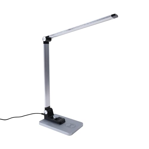 Lindby LED Tischlampe 'Valtaris' (Touchdimmer) dimmbar (Modern) in Alu u.a. für Arbeitszimmer & Büro (1 flammig,) - Tischleuchte, Schreibtischlampe, Nachttischlampe, Touch