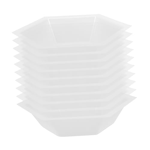 HOMOCONO 10pcs Weighing Dish Storage Trays Weigh Boats Sample Weighing Trays Weighing Plates Balance Weighing Pans Small Weighing Trays Laboratory Supplies Weighting Dishes Beige