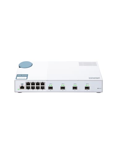 Image of QNAP QSW-M408S 10GbE Managed Switch, with 4-Port 10G SFP+ and 8-Port Gigabit