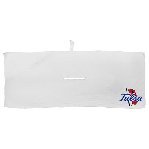 Team Golf NCAA NCAA Microfiber Towel - 16" X 40" (White) with Carabiner Clip, Premium Microfiber with Deep Waffle Pockets- Superior Water Absorption and Quick Dry Golf Cleaning Towel