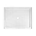 LavieCraft 48"L X 30"W Shower Base in White with Single Threshold and Center Drain, Center Drain Location, Small Rectangle Acrylic Shower Pan, Non-slip Design