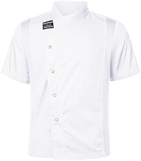 Mens Polo Shirts Unisex Men Women Breathable Chef Jacket Cooking Coats Hotel Restaurant Work Uniform Canteen Work Chef Coat White