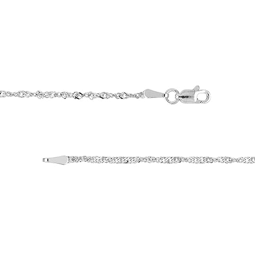 Chaîne Singapour argent 925 cadeau idéal fermoir mousqueton