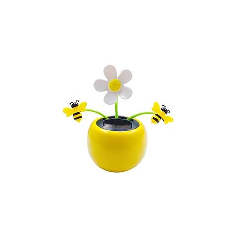 shyymaoyi Creative Plastic Solar Power Flower Car Ornament Home Office Decor Flip Flap Pot Swing Kids Toy Gift Cover