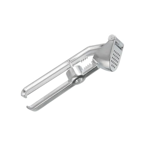 Fackelmann 45606 Presse-ail 3 en 1, dénoyauteur, Casse-Noix, Presse-ail, dénoyauteur de Cerises et Olives, Aluminium, Argenté, 15,5 x 4,7 x 3,2 cm