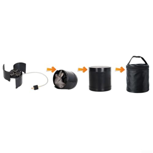 Estufa de camping de acero inoxidable, hornillo a prueba de viento 5000W plegable 6