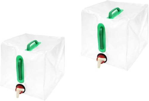 ILIORGOGO 2 Pack 5.3 Gallon Collapsible Water Container with Spigot,