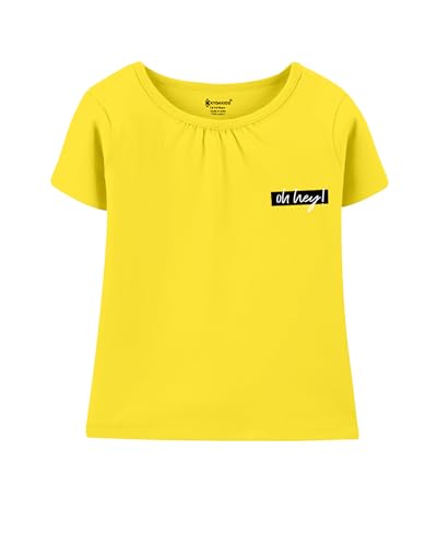 Image of KYDA KIDS Girls White T-Shirt 100% Cotton Antibacterial | Half Sleeve Round Neck | Plain White School Uniform T-Shirt | Soft Breathable Summer Wear Kids