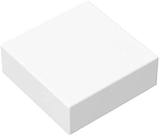 Classic Building Bricks Tile 1 x 1 100 Piece, Compatible with Lego Parts 3070, Creative Play Set - 100% Compatible with Lego and All Major Brick Brands(Colour:White)