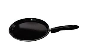 26cm Cast Iron Induction Non Stick Tawa Roti Dosa Pan Kitchen Cookware Durable Stovetop Use Black Free Size