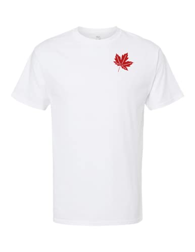 Mens Canada Shirt, Custom Handmade Canada Day Maple Leaf Shirt for Men L2 (S, T-Shirt, White) - Image 5