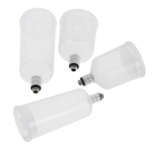 MOTHNUR 4個 エアブラシ交換用割式ペイント容器 クリアプラスチック製塗料カップ 高精噴霧対応 多用途 携帯可能で模型 イ制作に