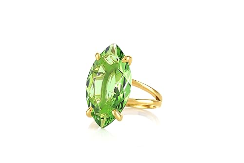 Bague tourmaline verte en or pour anniversaire d'octobre