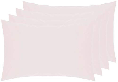 Belledorm 4 PACK Pink Pillowcases, 7 Year Guarantee, 200 Thread Count Percale (Housewife, Powder Pink)