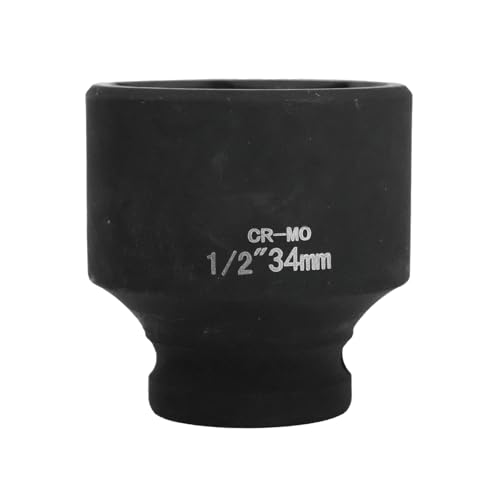 Flewdart Llave Vaso 34mm 1 2 6 Caras, Llave Vaso 34 Mm 1 2, Longitud 49 Mm , Acero De Cromo Y Molibdeno, Cr - Mo
