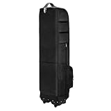 AMONIDA Bolsa de Viaje con Ruedas de Nailon Grueso Plegable para Equipaje de Club con Cerradura de Combinación, Ideal para Jugadores de, 53,1x12,6x15,7 Pulgadas (#2)