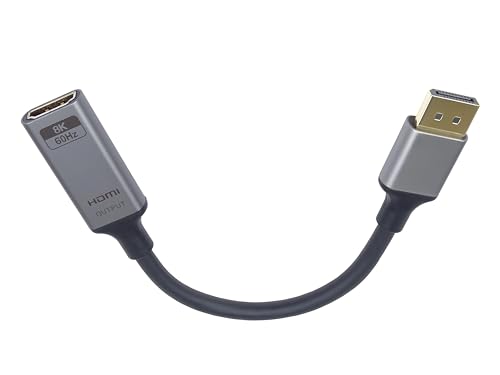 Adaptateur 8K DisplayPort vers HDMI 4K 144Hz DP 1.4 mâle femelle avec câble 20cm